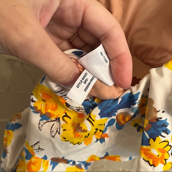 J.Crew Ruffle Scoopback One Piece Swimsuit Floral Size 2 AV277 - Picture 7 of 9